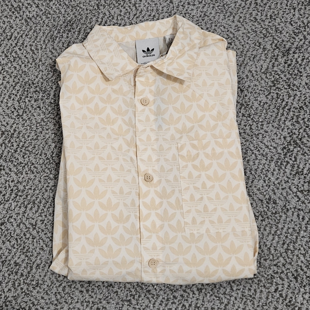 NWT: Men’s Adidas Originals Monogram Print Shirt - Medium